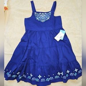 Gymboree embroided blue dress
